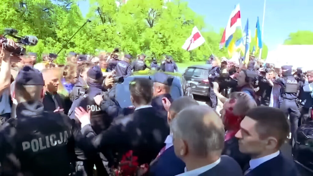 Russain ambassador escorted by police
